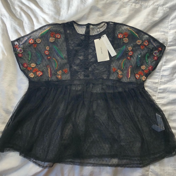 Zara Tops - Zara Basic Special Collection Lace Blouse